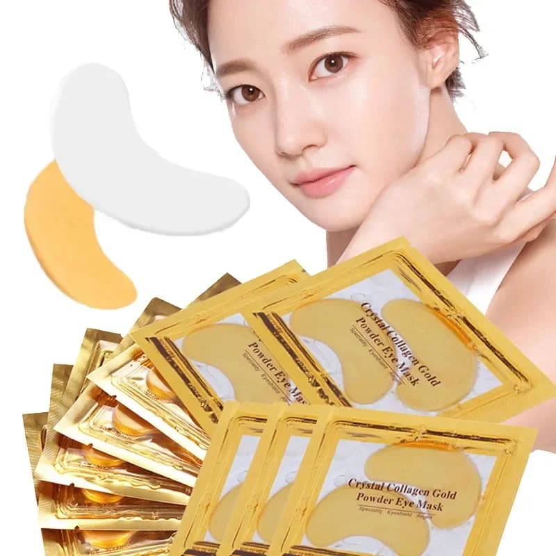 5 paia Oro Maschera Per Gli Occhi Patch di Cristallo Collagene Anti Invecchiamento Rimuovere Il Gonfiore Occhiaie Idratante Sonno Occhi Pad Gel Cura Della Pelle