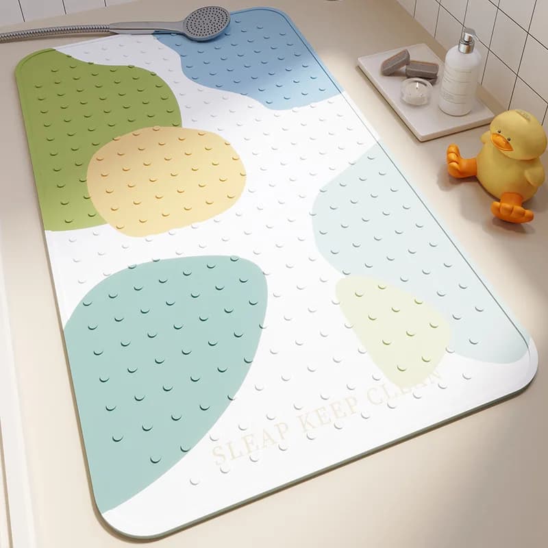 1 Pc tappetino per doccia da bagno con ventose tappetino antiscivolo per bagno di sicurezza per bambini cartone animato animale PU cuscinetti per massaggi tappeto per wc impermeabile