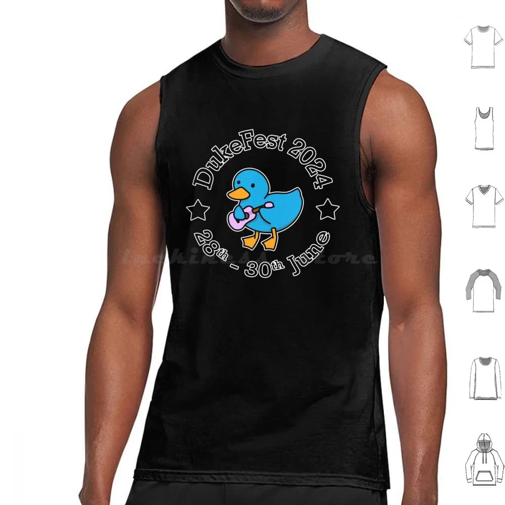 2024 The Duck For Dark Clothes Canotte Canottiere senza maniche Duck Ukulele Festival