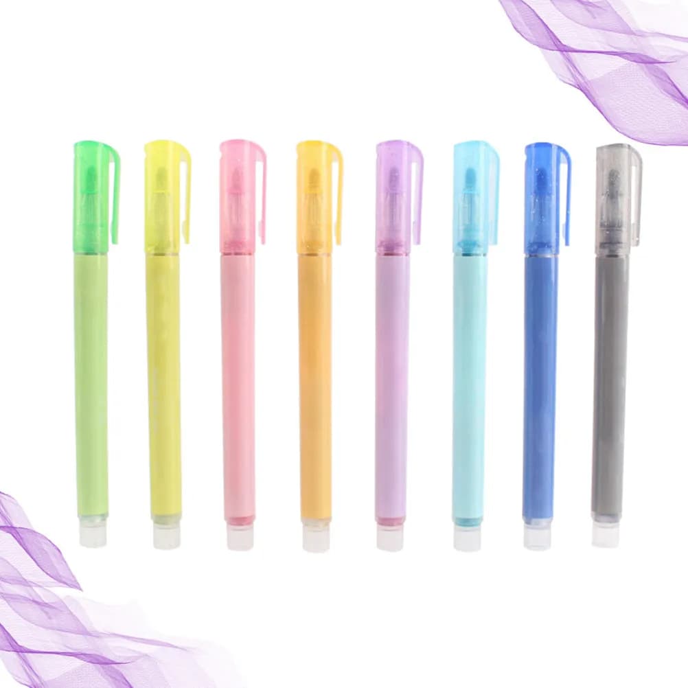 8 pennarelli fluorescenti colorati a doppia linea, evidenziatori in gel premium, iniziazione rapida, scrittura fluida, linee nitide, artistici