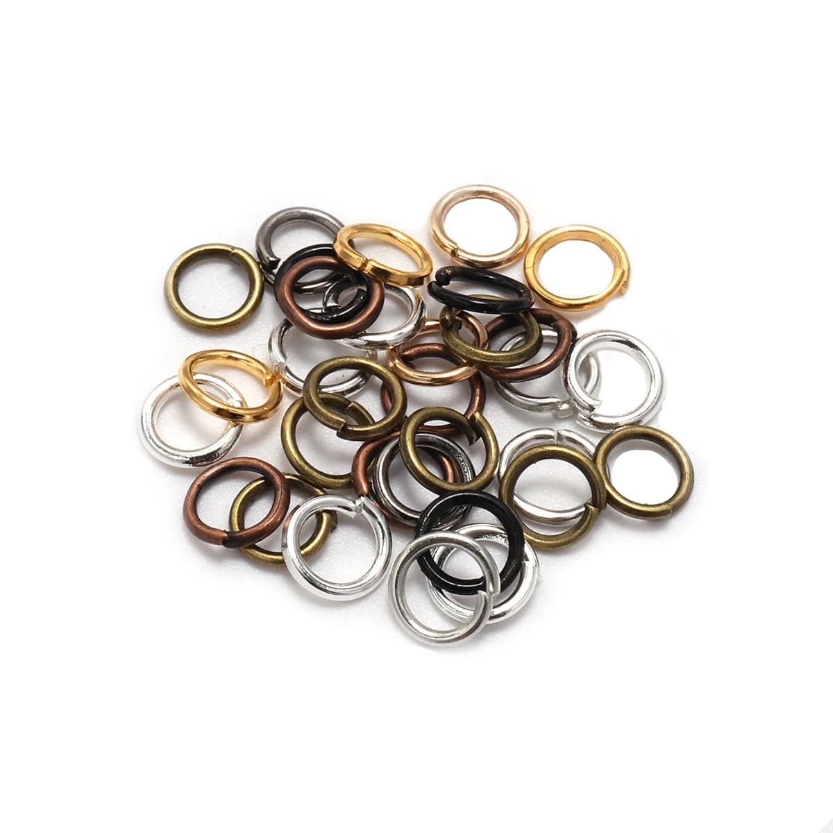 50/100/200pcs 3-20 mm Multi Size Jump Rings Split Rings Connectors for DIY Necklace Bracelet Jewelry Making Supplies Wholesale
