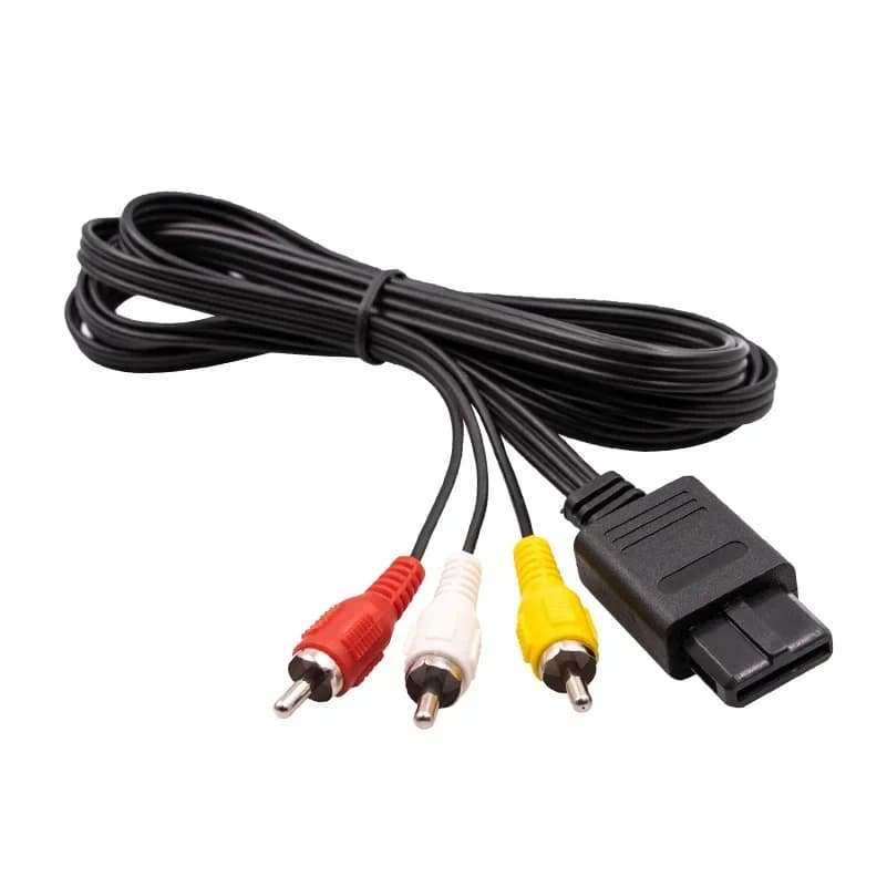 1 Cavo AV da 1,8M per Nintendo 64, Cavo Audio Video RCA per Super Nintendo GameCube N64 SNES Game Cube