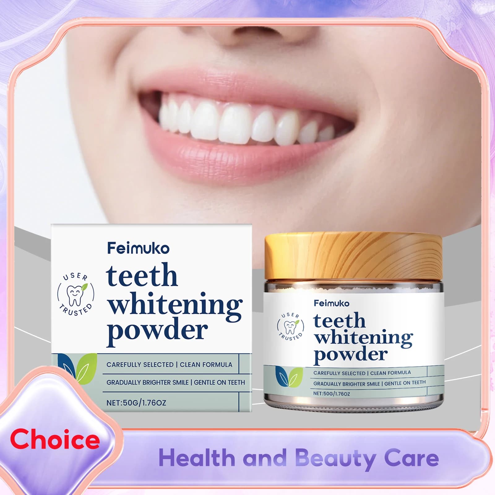Whitening powder for teeth that soothes sensitive geniuses, Improves Altaisis, Refresh long-lasting breath, Reduces yellow Macchies, Denti Care Powders