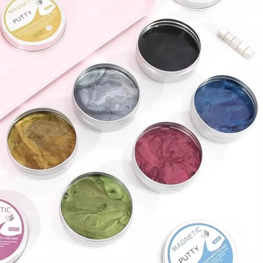 Resin Magnetic Bouncing Mud Ferrofluid High Stretch Magnetic Suction Clay Colored Clay with Magnet Mud Playdough Kids Toys