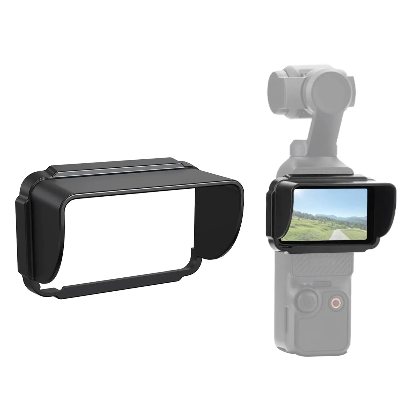 Parasole per DJI Osmo Pocket 4/3, Protezione Antiriflesso, Copertura in ABS Rigido per Visibilità Migliorata in Luce Intensa