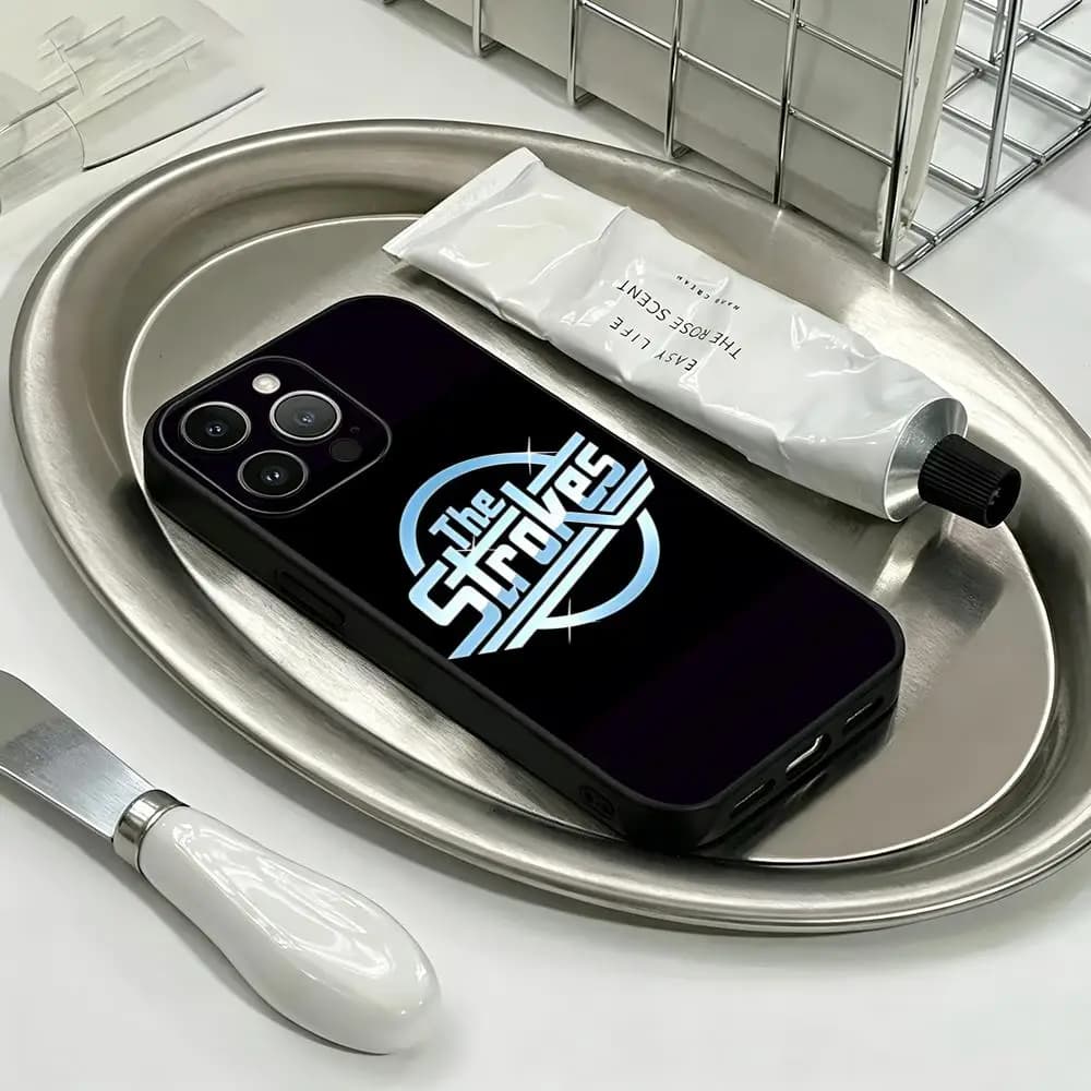 The S-StrokES Super Band Hot Phone Case For iPhone 17 16 15 14 13 12 11 Plus Mini Pro Max Soft black Shockproof Cover