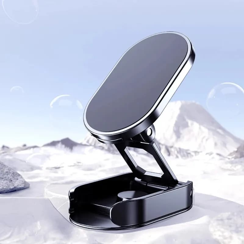 Supporto magnetico pieghevole per navigazione per auto 720 ° Supporto per telefono da auto girevole Supporto mobile per smartphone per cruscotto dell'auto