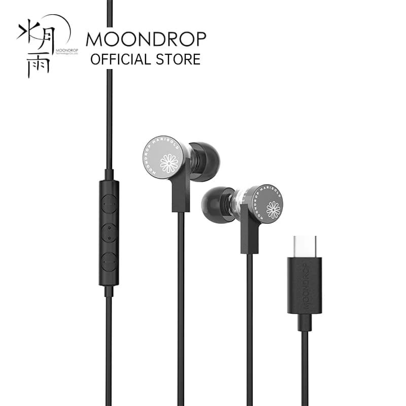 MOONDROP MARIGOLD In-Ear USB-C with DSP Integrated, Audio Card 32Bit/384kHz, Asymmetric cable, Microphone, EQ, Headphones for Music and Gaming