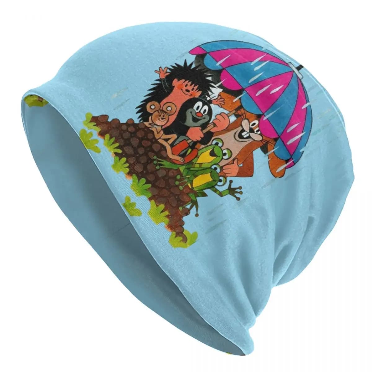 Unisex Bonnet Warm Knitting Hat Krtek Krtecek Czech The Little Mole Cool Beanies Caps Adult Cartoon Anima Beanie Hats Ski Cap