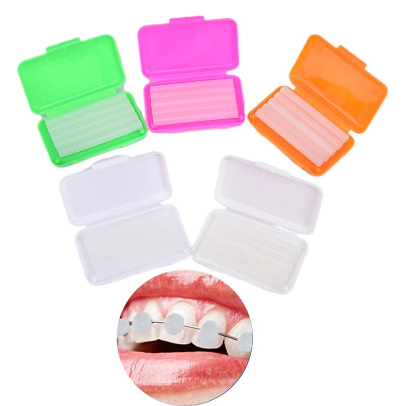 5 scatole di cera ortodontica - Per apparecchi ortodontici, sollievo dall'irritazione delle gengive (igiene orale dentale)