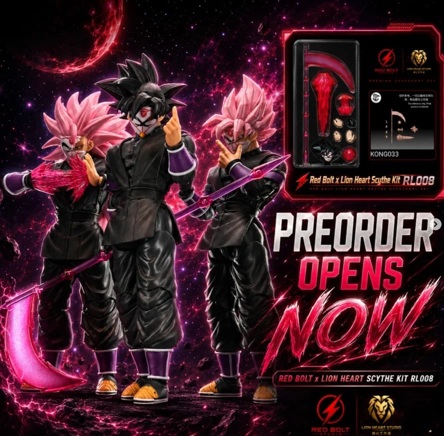 KONG Model Beast God Red Lightning Crocodile God Sobek Lion Heart Sickle Bag 1/12 031-032 -033 Movable Doll