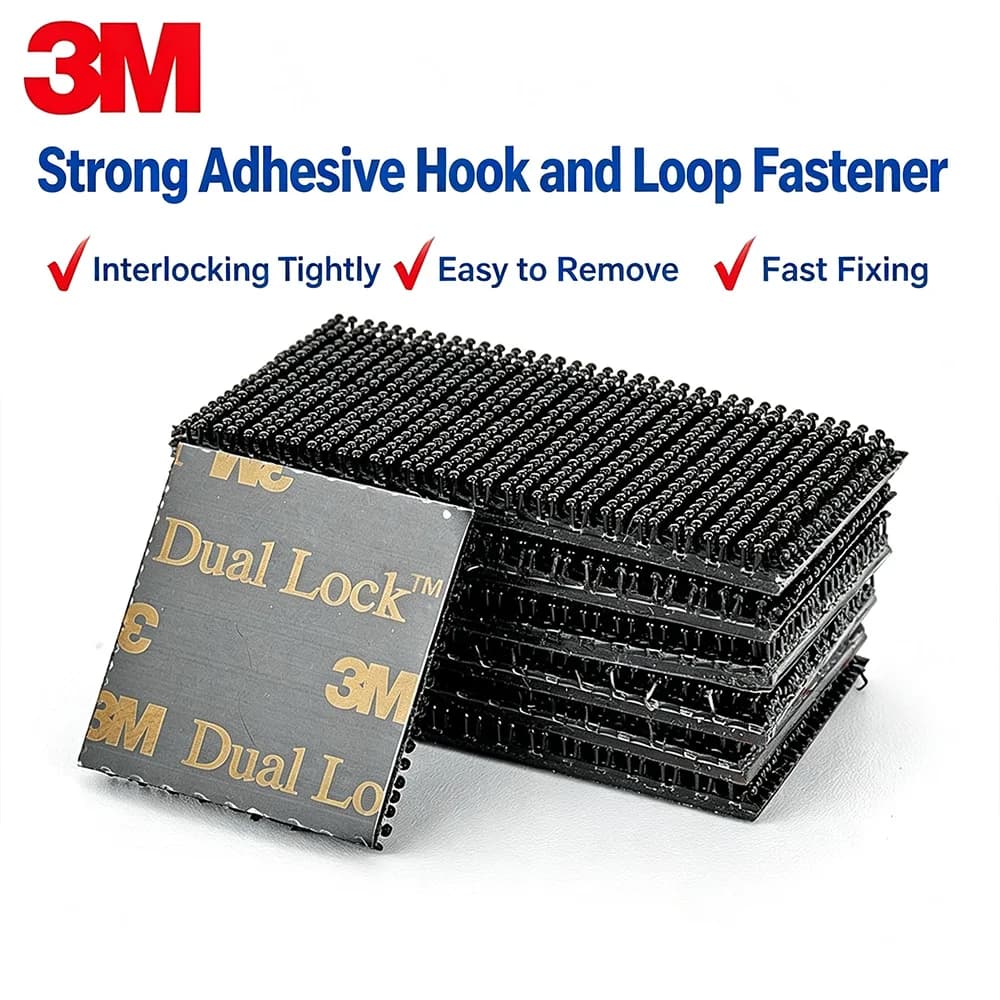 Self‑Adhesive Mushroom Hook and Loop Fastener 3M Dual Lock SJ3550 Waterproof High Temperature Resistant Double Sided Snap Tape