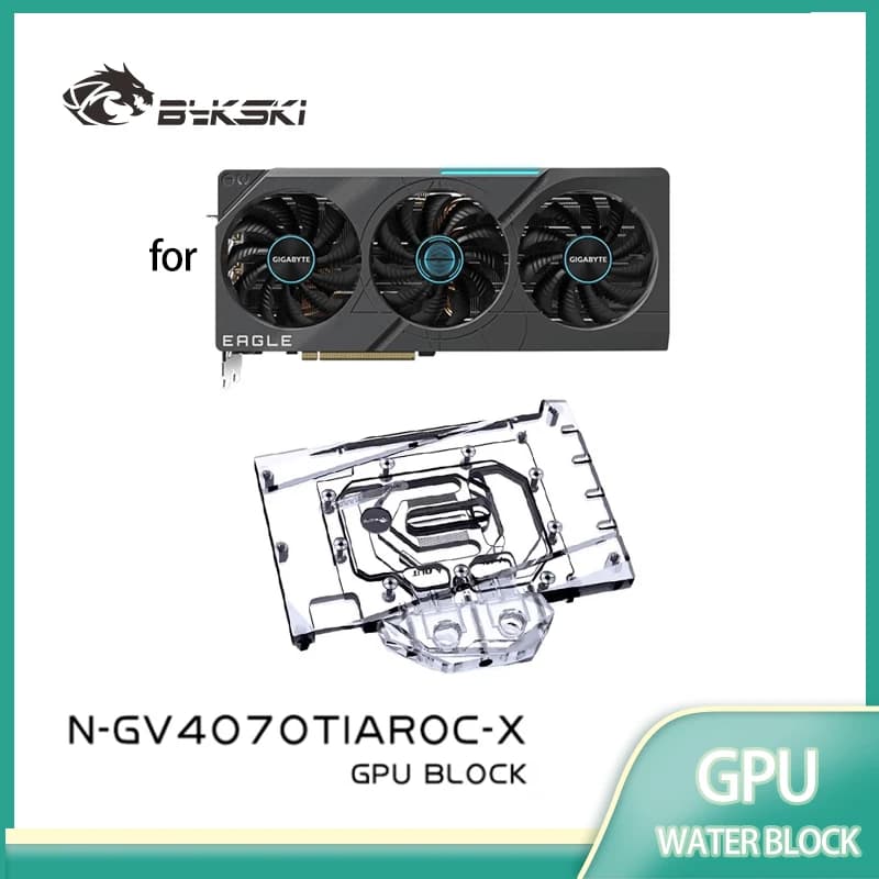 Bykski GPU Block for GIGABYTE RTX 4070Ti/4070 SUPER AORUS Master Gaming /AERO/EAGLE OC 12G Video Card Radiator N-GV4070TIAROC-X