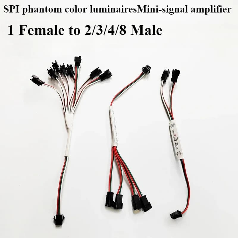 Mini LED Strip TTL ripetitore amplificatore di segnale per WS2812B WS2811 SK6812 DC5V 3Pin RGBIC modulo luce Pixel indirizzabile da 1 a 2/4/8