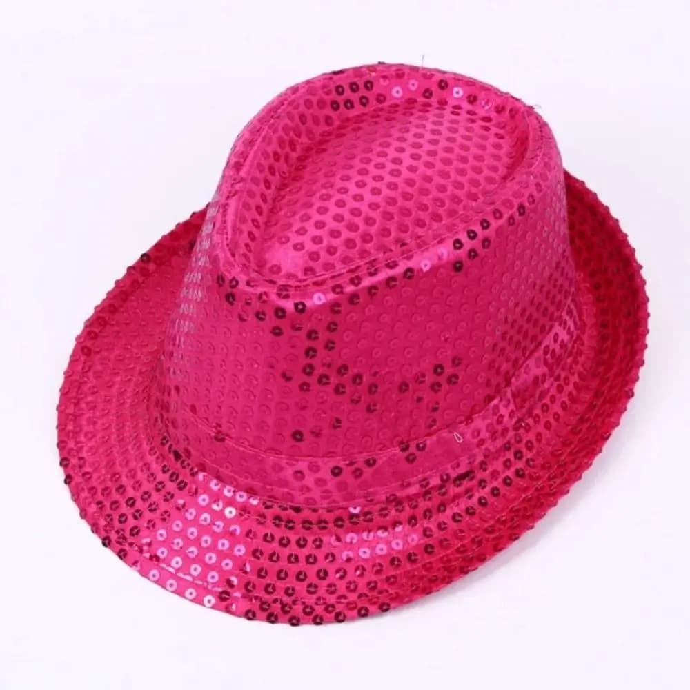 Simple Sequin Sequins Fedora Hat Shiny Beading Dance Jazz Cap Creative 58cm/54cm Glitter Jazz Hat Wedding