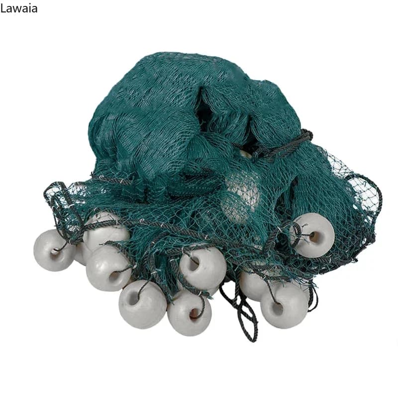 Rete da pesca multifilamento verde Lawaia con zavorra in ferro galleggianti in schiuma stagni di pesce rete da traino 5m 10m 15m rete per ringhiera