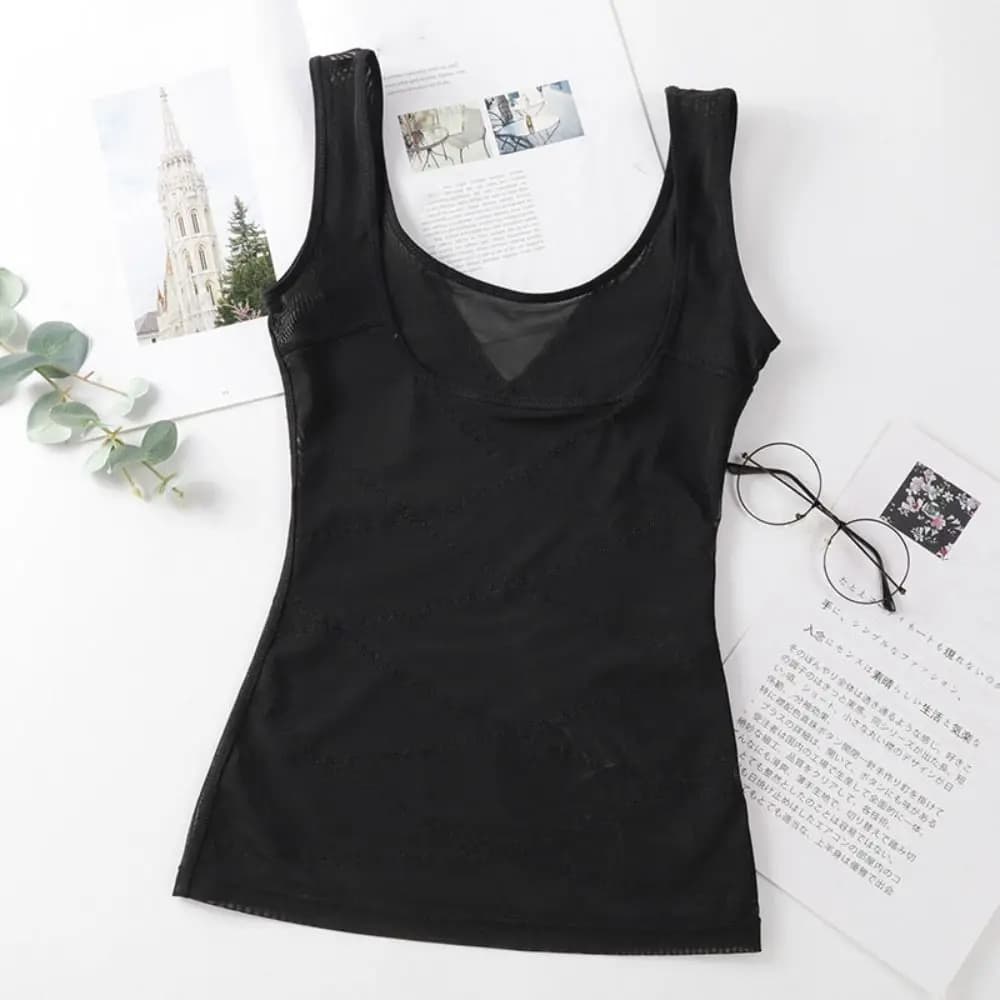 Breathable Mesh Thin Slimming Bodysuit Shaper Abdomen Seamless Postpartum Vest Lingerie Undershirts Body Shaping Underwear Gym