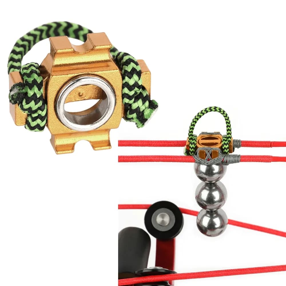 Supporto Magnetico in Lega di Alluminio per Tiro con l'Arco con Anello a D, Doppio Uso per Frecce/Sfere d'Acciaio, per Pratica di Tiro e Caccia con Arco Compound