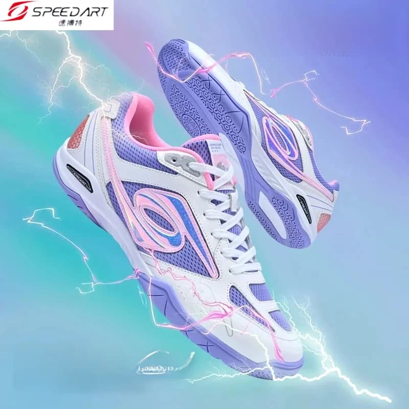 SPEED‑ART Lightning 3.0 Table Tennis Sneakers Wear‑Resistant Anti‑Slip Rubber Sole Breathable Mesh Cushion Ping Pong Shoes