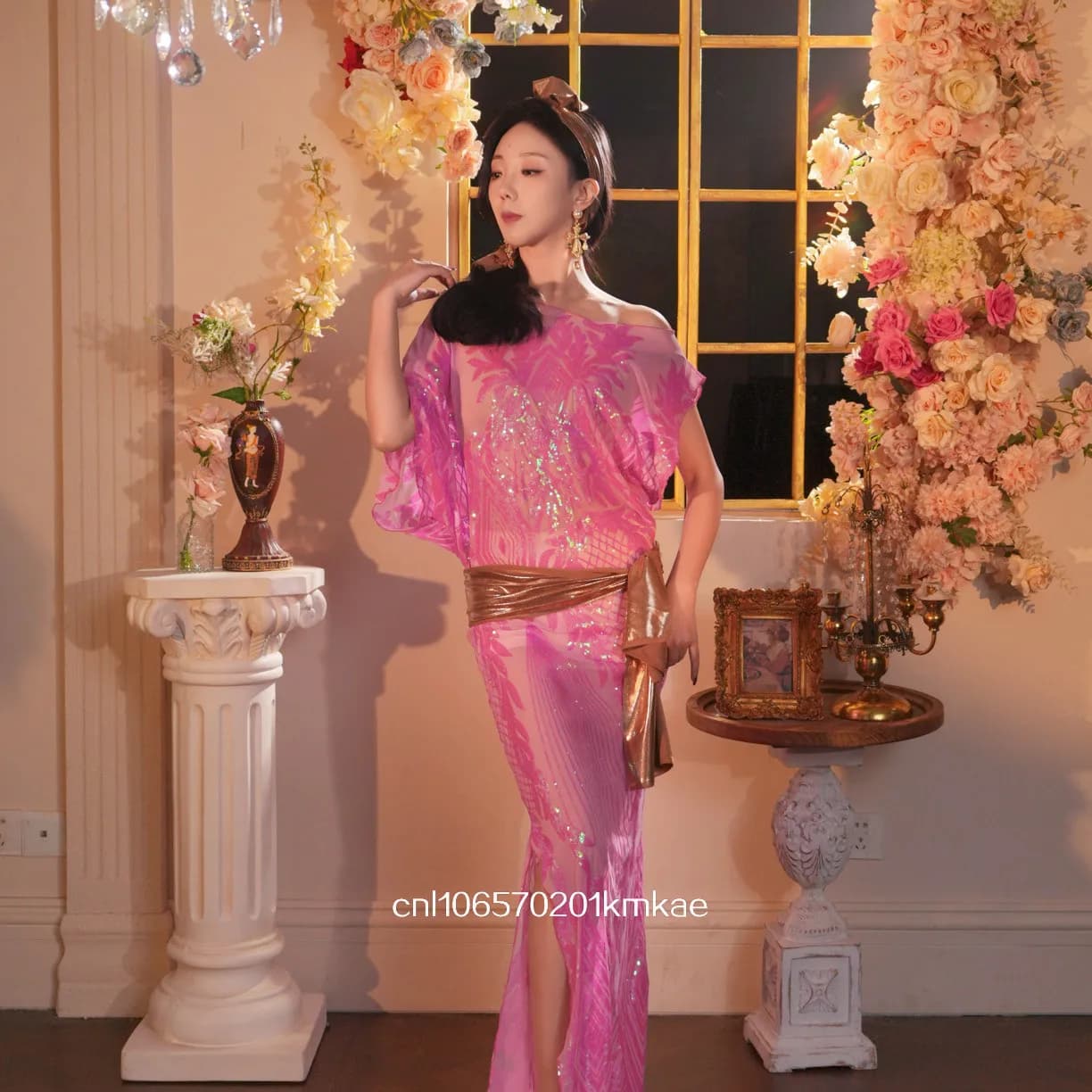 Belly Dance Costume Custom Sequined Robe+headscarf+hip Scarf 3pcs Shaabi Baladi Saidi Competition Clothing