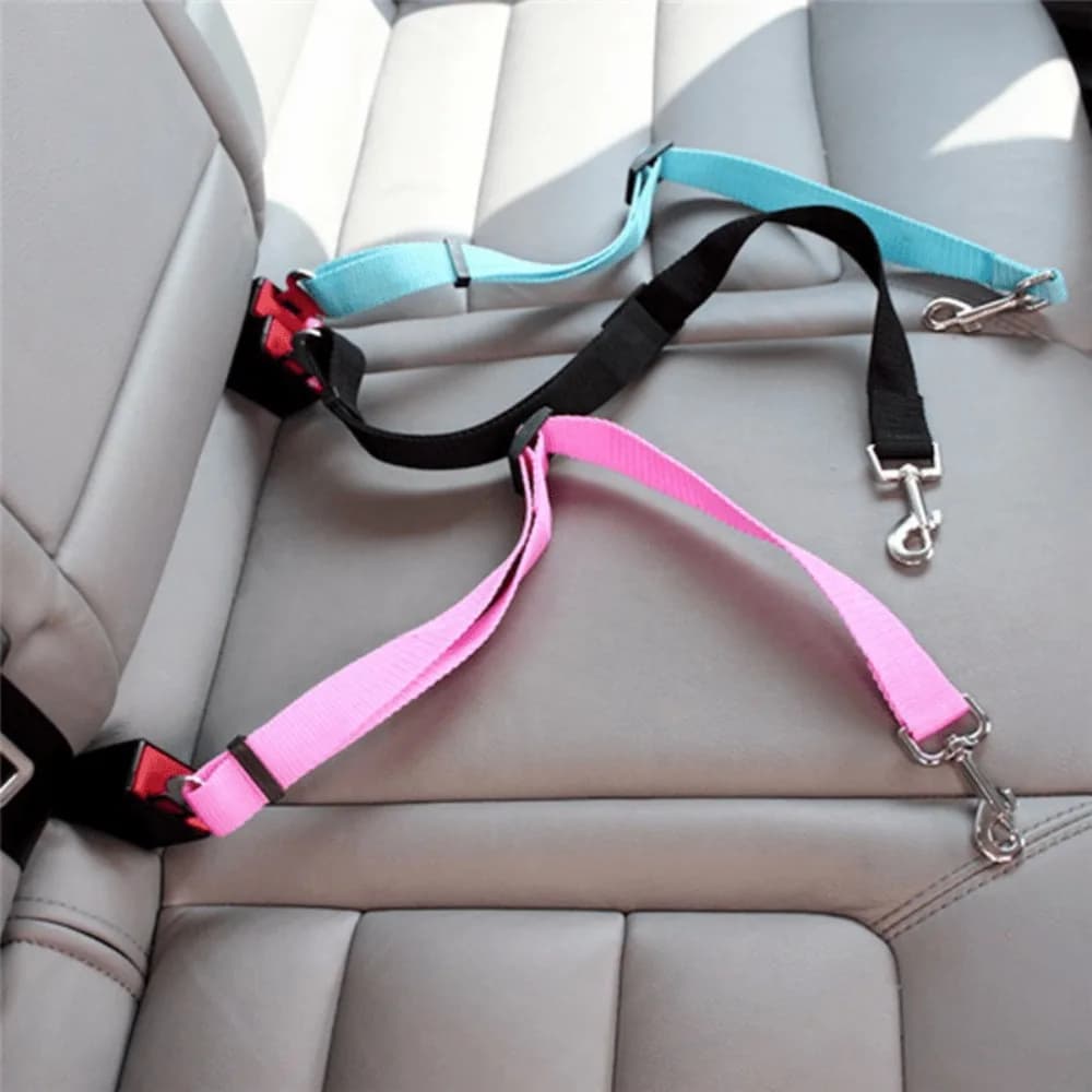 Nuova cintura per auto per cani Cintura di sicurezza per auto per gatti Sedile per animali Pettorina per cani per veicoli Clip di piombo Leva di sicurezza Collari per cani di trazione GXQ05
