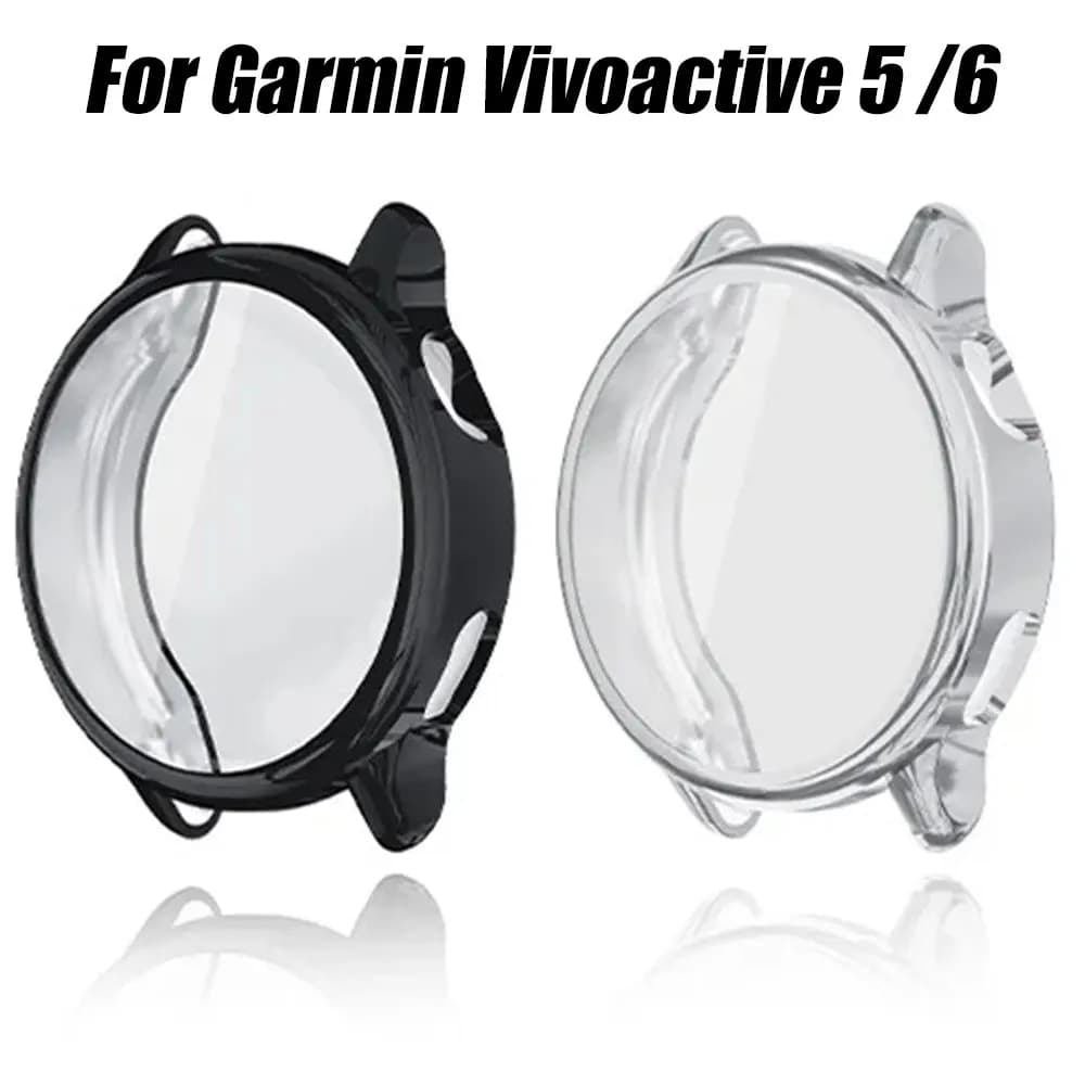 Per Garmin Vivoactive 6 Custodia in TPU Schermo trasparente Copertura protettiva completa per Garmin Vivoactive 5 Custodie protettive morbide Accessori