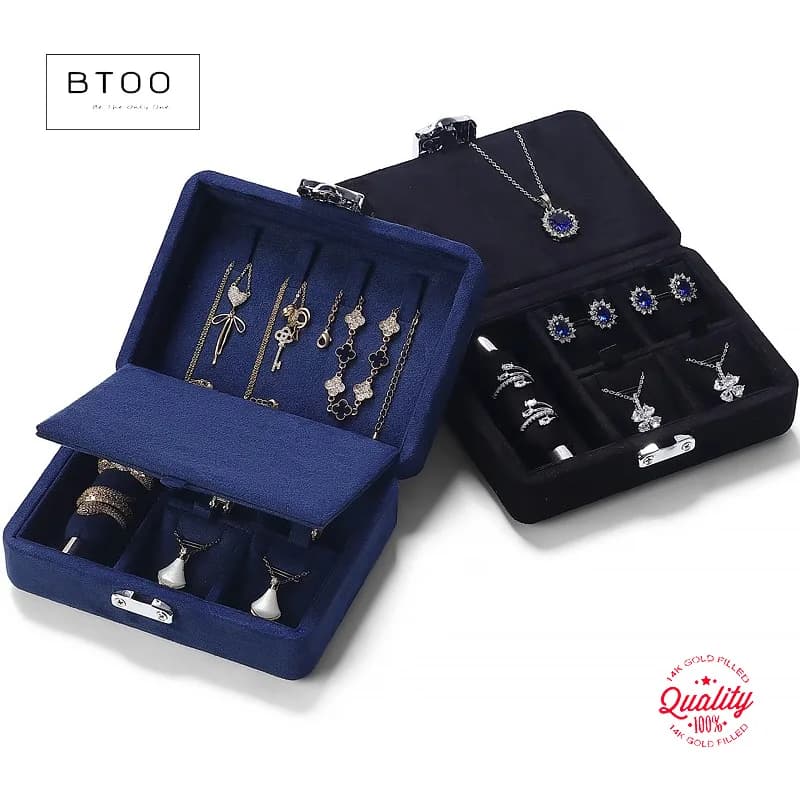 Jewelry Storage Box Earring Necklace Jewelry Jewelry Classification Flip Lid Jewelry Box