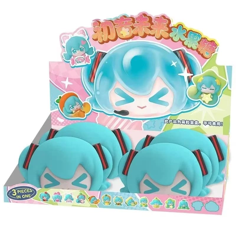 Hatsune Miku Fruit Candy Theme Blind Box Cute Mini Figure Car Ornament Anime Collectible Desktop Decoration Gift