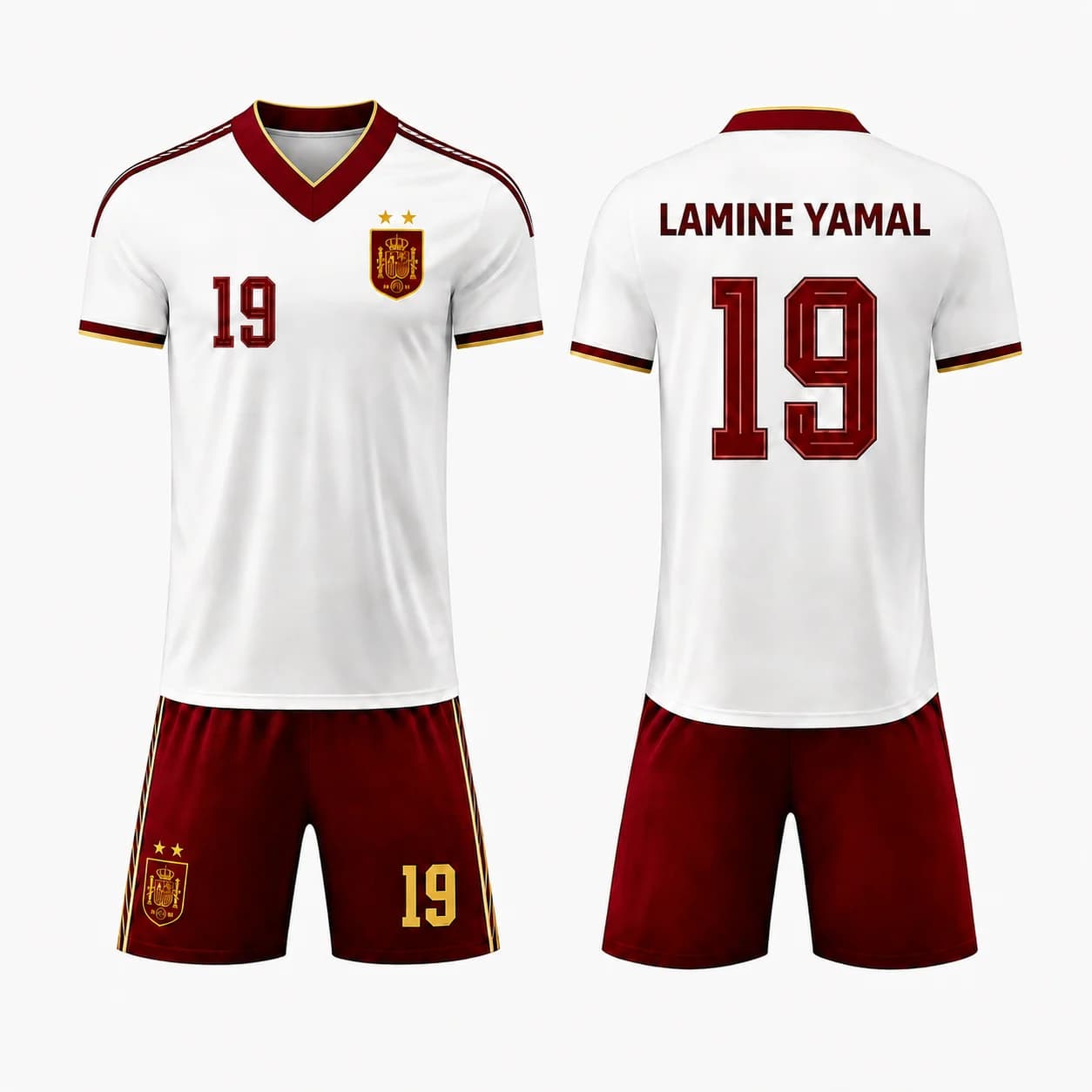 Football Star No.19 Soccer Uniform Set Quick Dry Men Short Sleeve Football Jersey And Shorts Sports Training Outfit Fan Gift