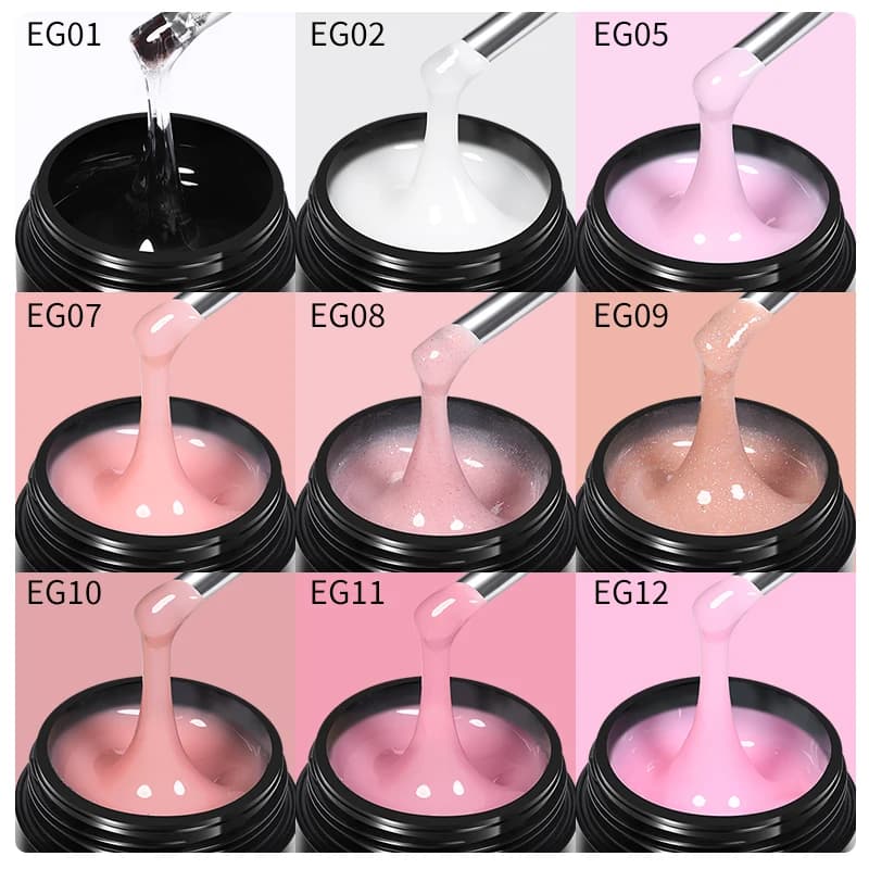 BORN PRETTY 30ml Gel duro bianco latte Gelatina Estensione unghie Gel Smalto per unghie Acrilico trasparente Colore per unghie Soak Off Gel da costruzione UV
