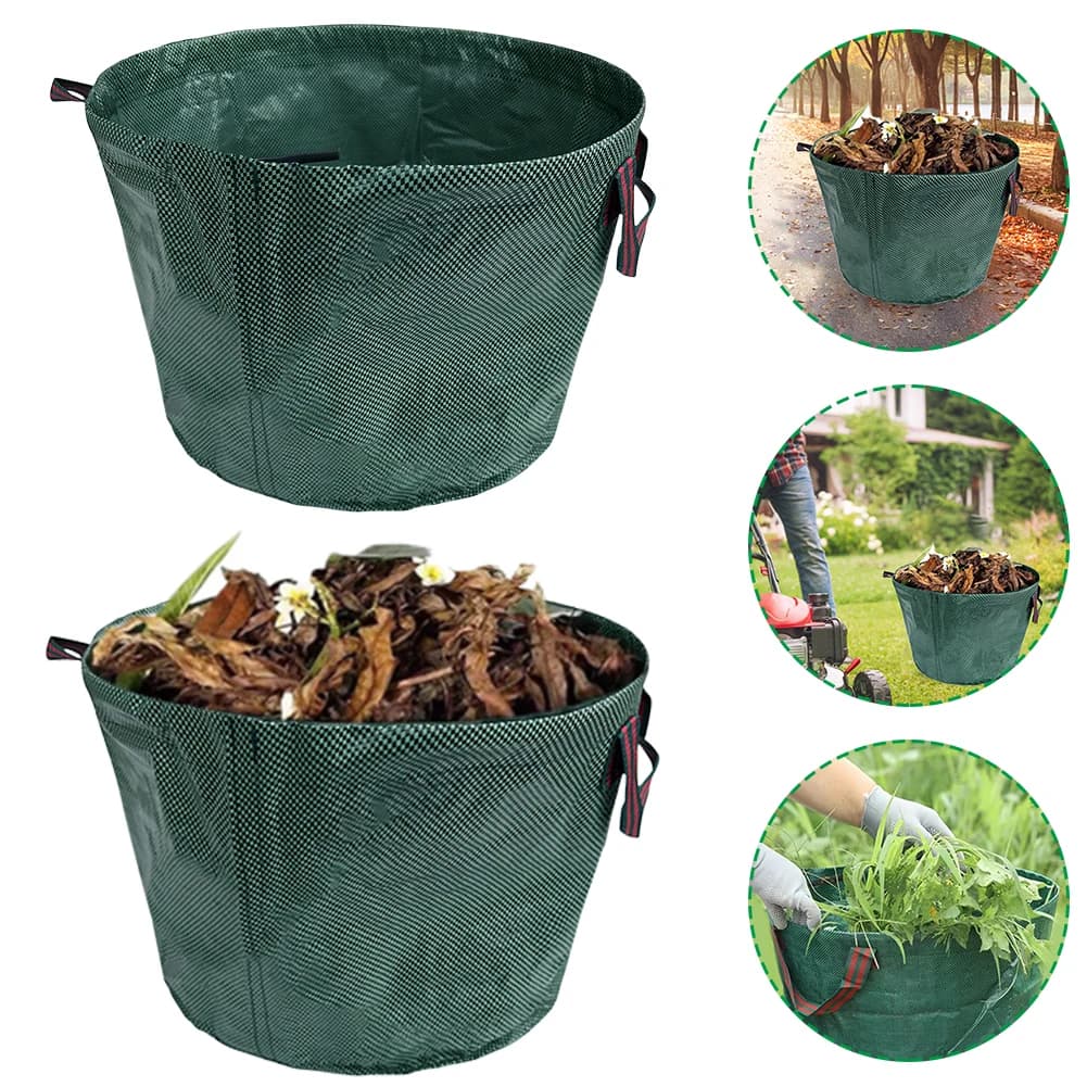 Borsa da giardino riutilizzabile da 50 litri borsa da giardino impermeabile per giardinaggio borsa pieghevole per contenitori per rifiuti da giardino per siepe di fiori