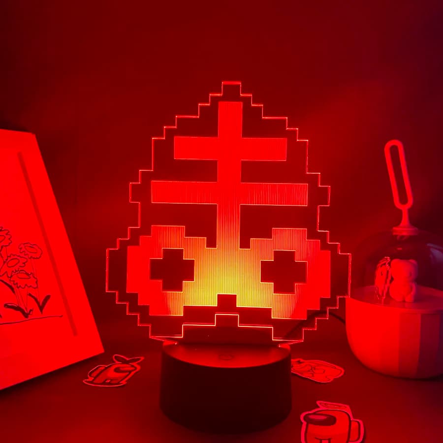 Gioco The Binding of isacco Rebirth Item Brimstone Prop 3D Led Neon Night Lights regalo per Boyfriend Bedroom Decor Gamers lampada Lava