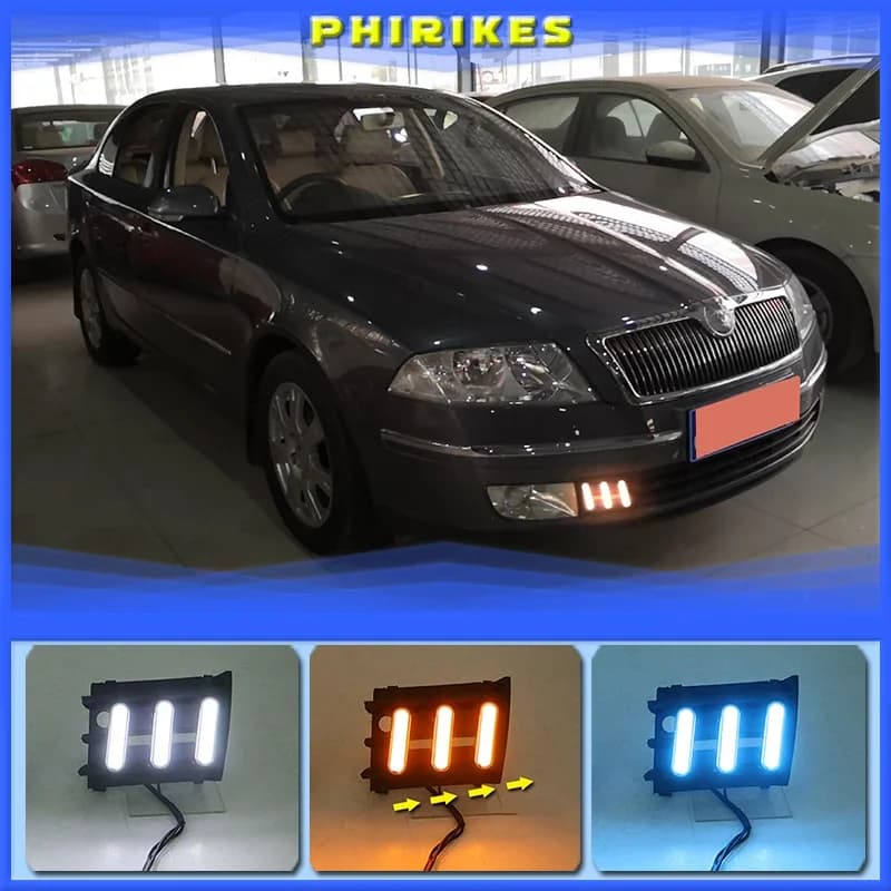 2 Pz/set per Skoda Octavia A5 2007 2008 2009 Luce Diurna Impermeabile Car Styling Luce Diurna Luce di Marcia diurna Led Drl