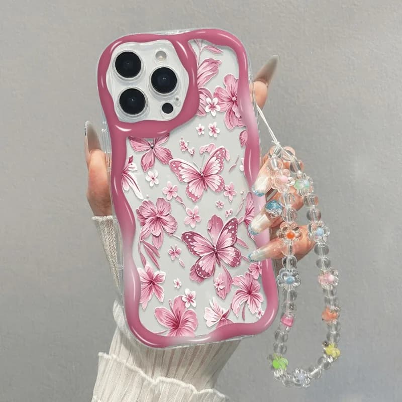 Fashion Butterfly Flowers Phone Case For Samsung Galaxy S25 FE S26 S24 S22 S23 Ultra Plus A56 A55 A37 A36 A27 A26 A16 Soft Cover