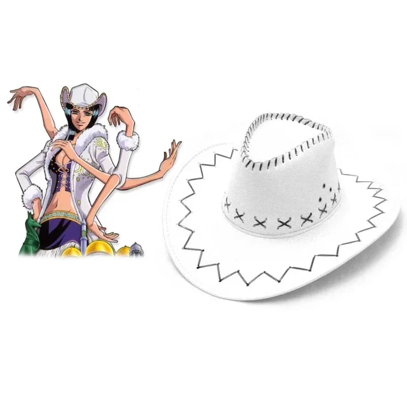 AIAI 2025Anime Nico Robin West Cowboy Hat Two years ago cap Cosplay Costume accessory Halloween Parricapo Carnival