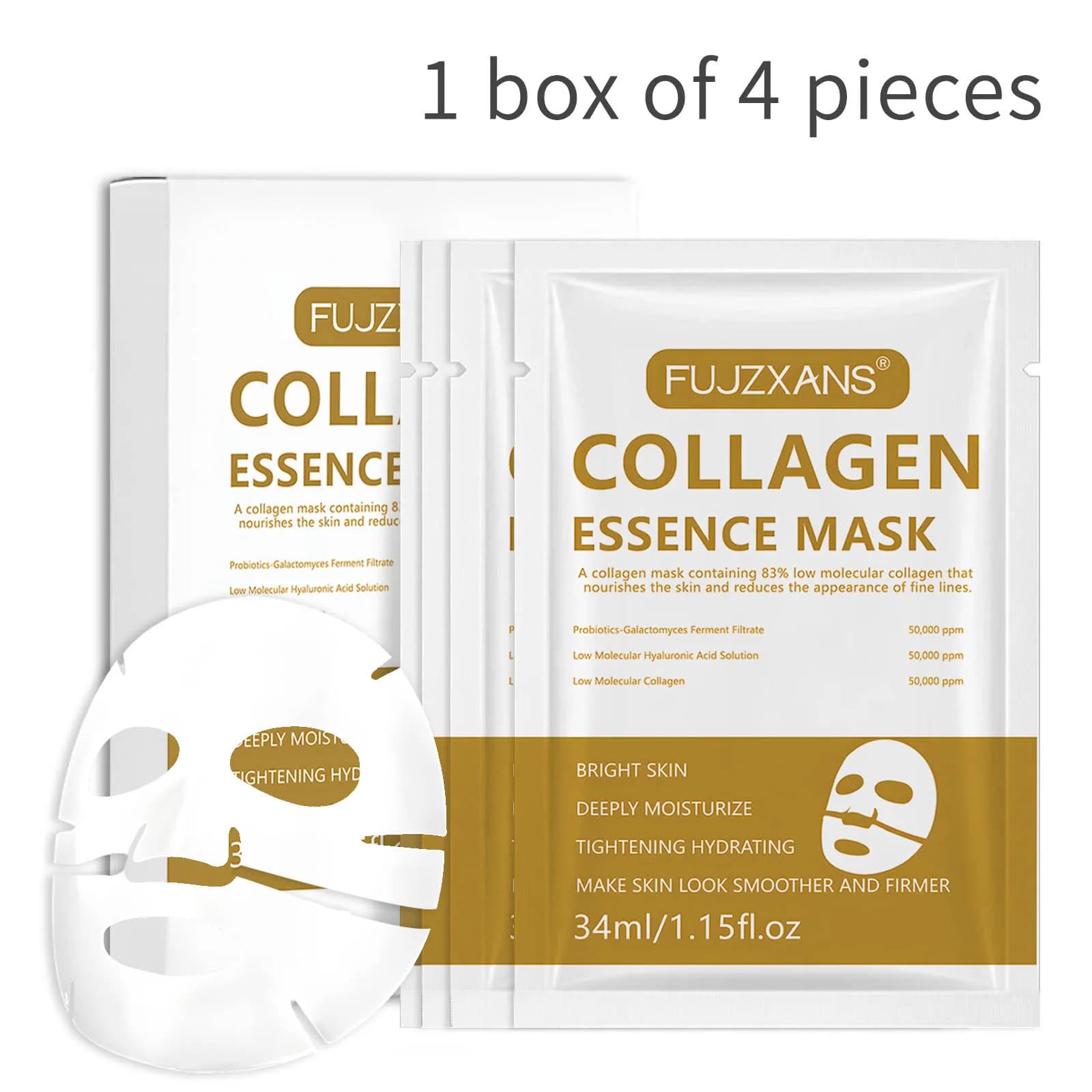 Maschera per il viso al collagene per le rughe notturne per la cura della pelle antietà Crea un aspetto della pelle Maschera idratante più liscia e più ferme per le donne