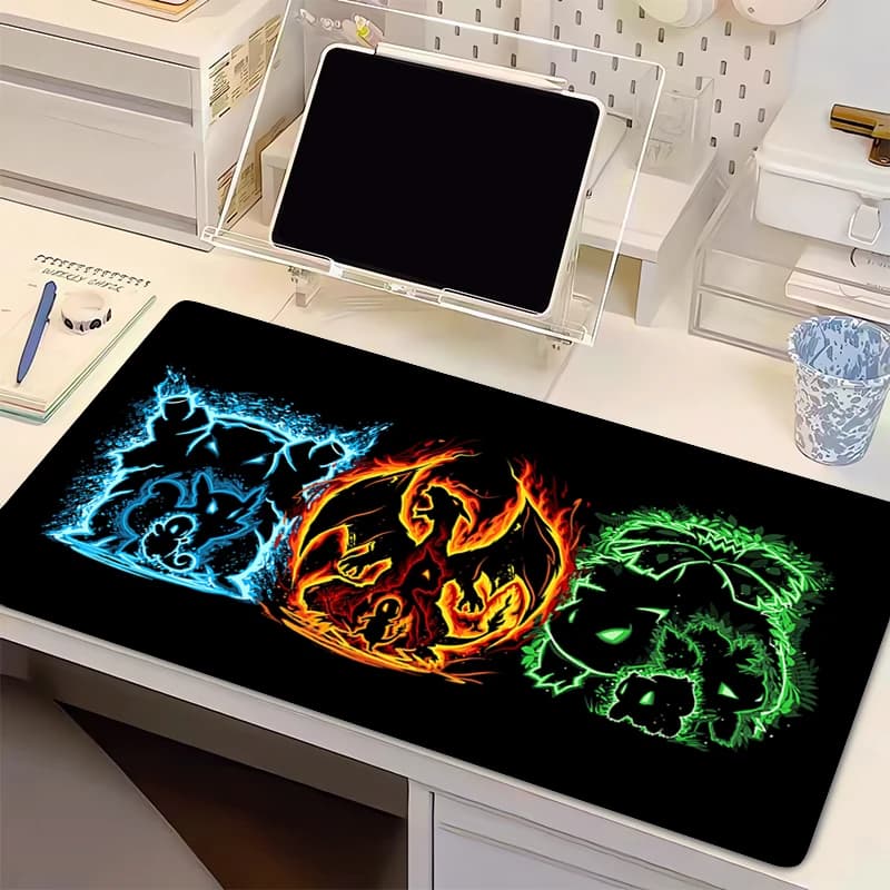 Tappetino per mouse per ufficio, laptop, P-Pokemon, Anime, Gamer, computer, tappetino per mouse antiscivolo, accessori per giochi, tablet, Varmilo, tastiera, tappetino per mouse