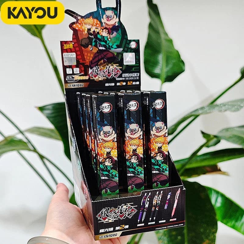 Original Kayou Demon Slayer Blind Box Gel Pen Dawn Notes Dawn Edition Anime Character Collection Holiday Toys Birthday Gifts