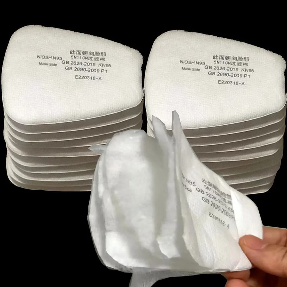 5N11 Dust Cotton Filter Paper Filters For 6001/6200/7502/6800 Series Chemical Spraying Painting Respirator Gas Mask Accessory