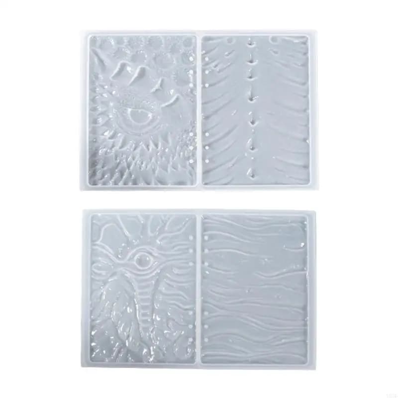 Y55F BOOK BOOK COPERTURA MOLD RESINA RESINA MOTORE UNICO Dragon Eye Stampi in silicone per Copertura stampi resina