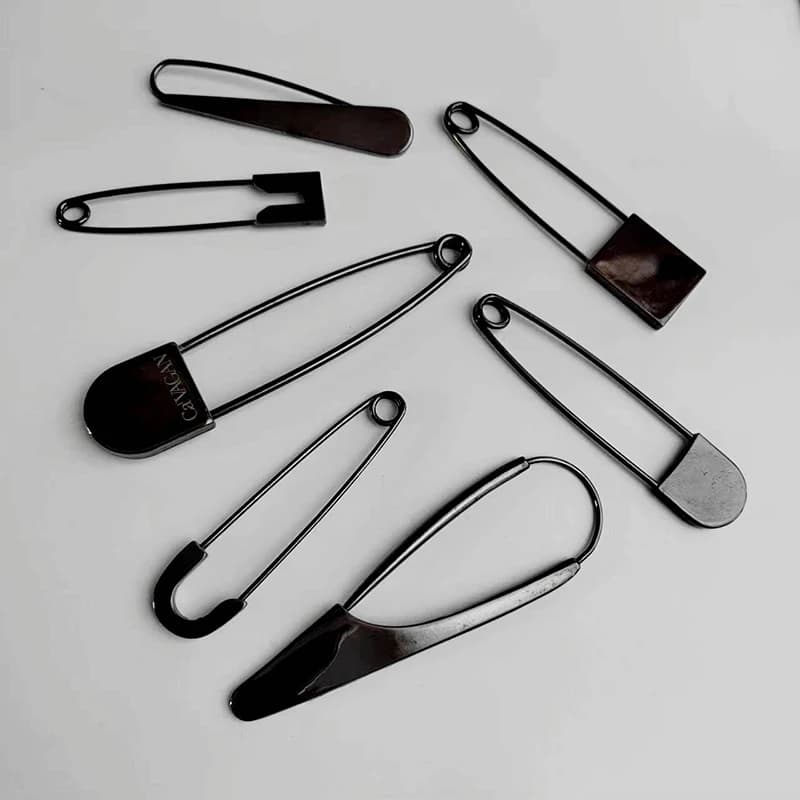 Eleganti spille grandi per abbigliamento, spille di sicurezza in metallo liscio per jeans, vestiti, sciarpe, spille regolabili