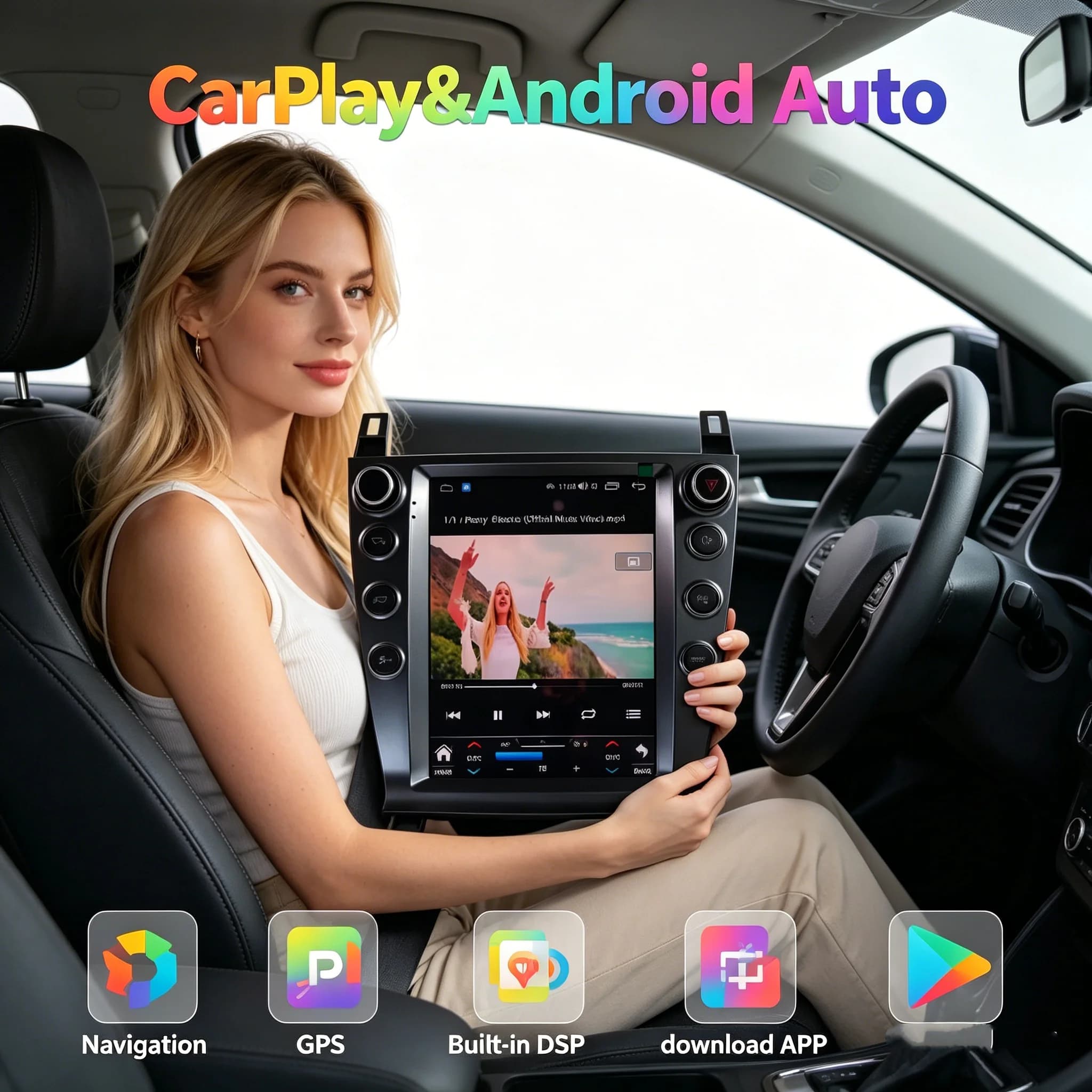 Carplay Android 14 Screen For Aston Martin 2005 2006-2015 Car GPS Navigation Multimedia Player Car Radio Tape Recorder Head Unit