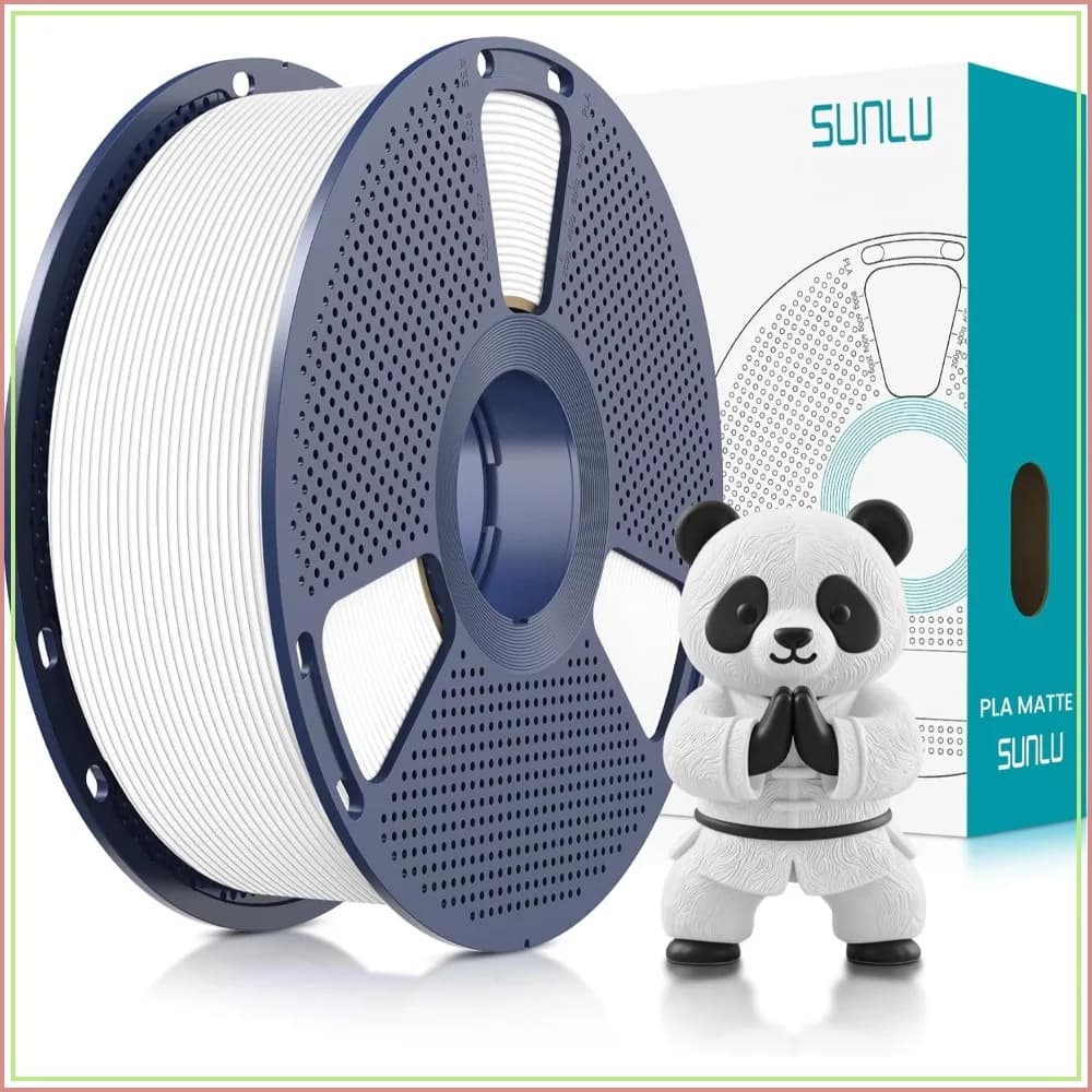 Matte White PLA 3D Printer Filament 1.75mm, 1kg Spool, Dimensional Accuracy +/- 0.02mm