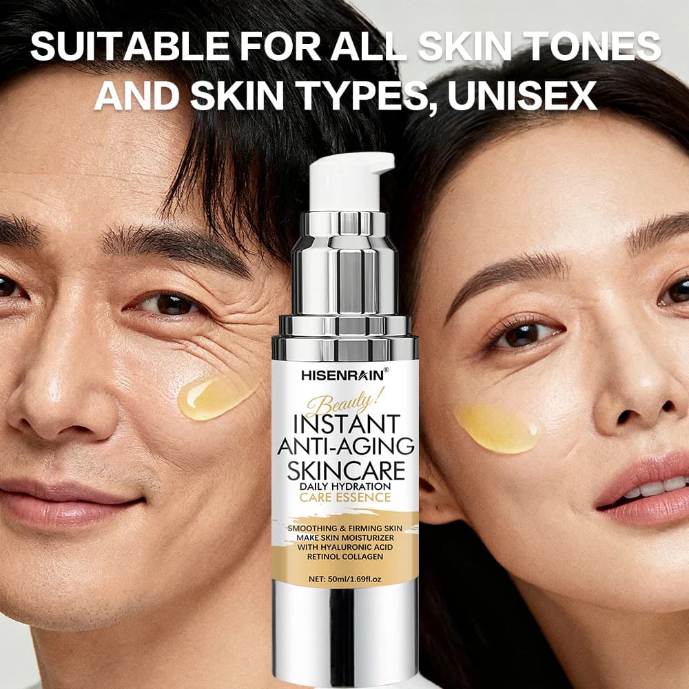 HISENRAIN Yellow Anti-wrinkled Vitamin C serum - Bright face Essence, wrinkle reduction and moisturizing care for youthful glow