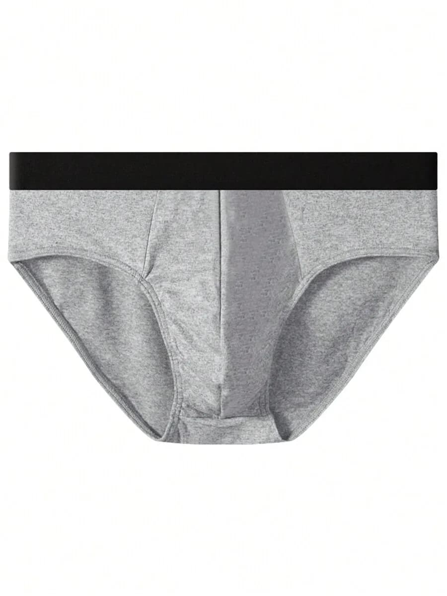 4 Pcs Solid Color Mens Comfortable Minimalist Briefs Underwear