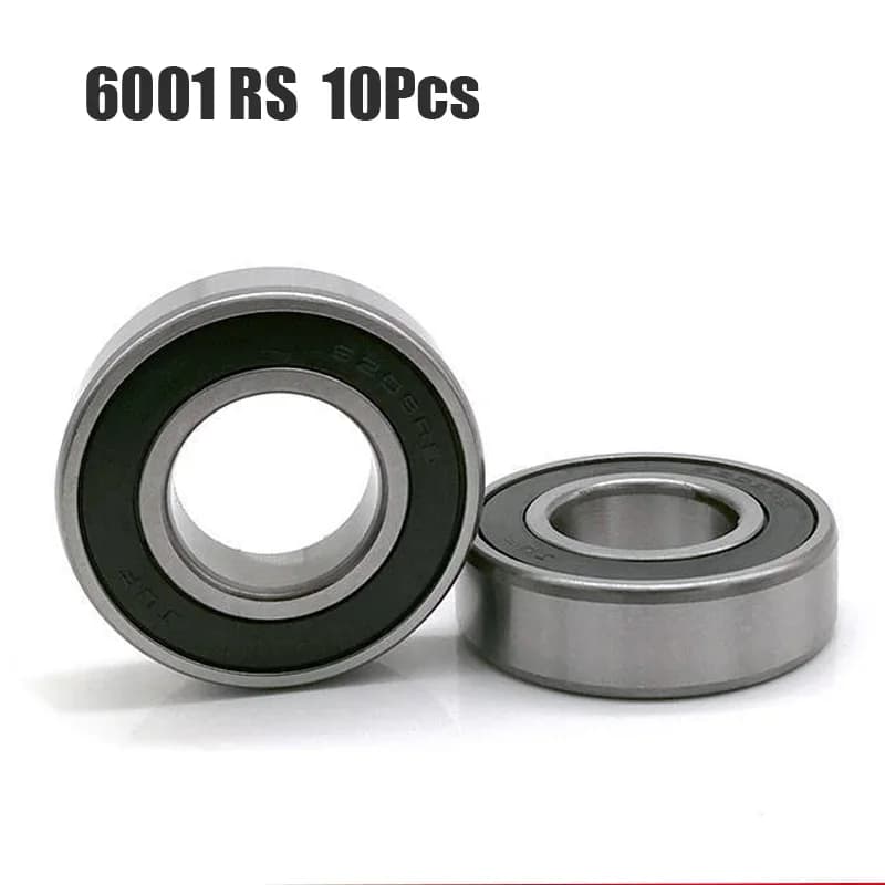 10 pezzi 6001 2RS cuscinetto a sfere doppia schermatura in miniatura cuscinetto a sfere a gola profonda per skateboard scooter stampanti 3D 12x28x8 mm