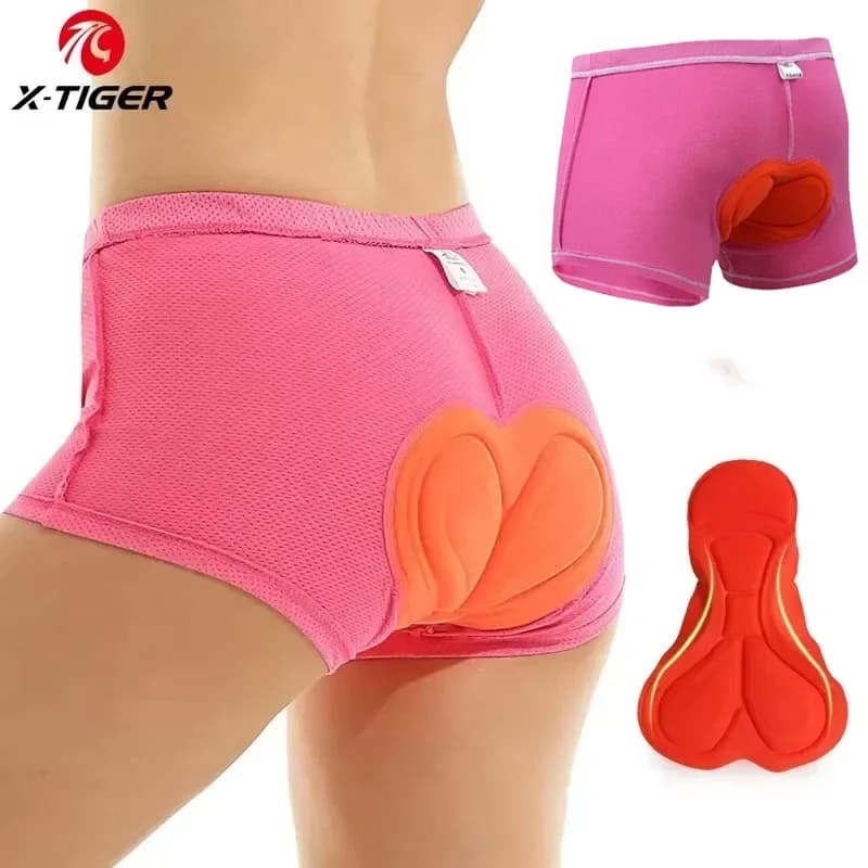 X-TIGER Women's Cycling Shorts Mountain Bike Shorts Shock-resistant 3D Bike Shorts Breathable Cycling Intimate