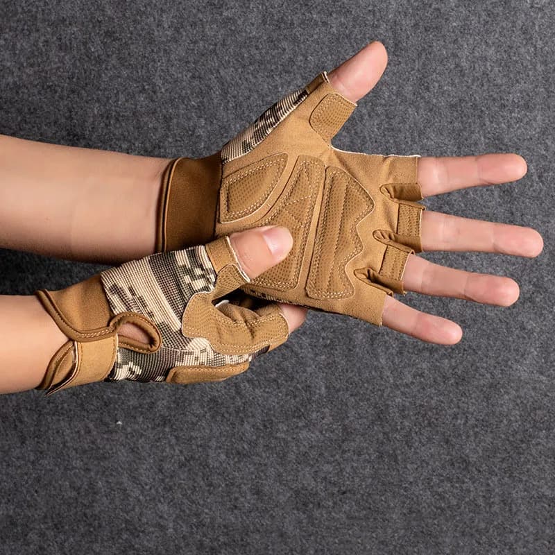 Half-tip cycling gloves for men and women: non-slip and durable tactical gloves for outdoor sports, training and fitness