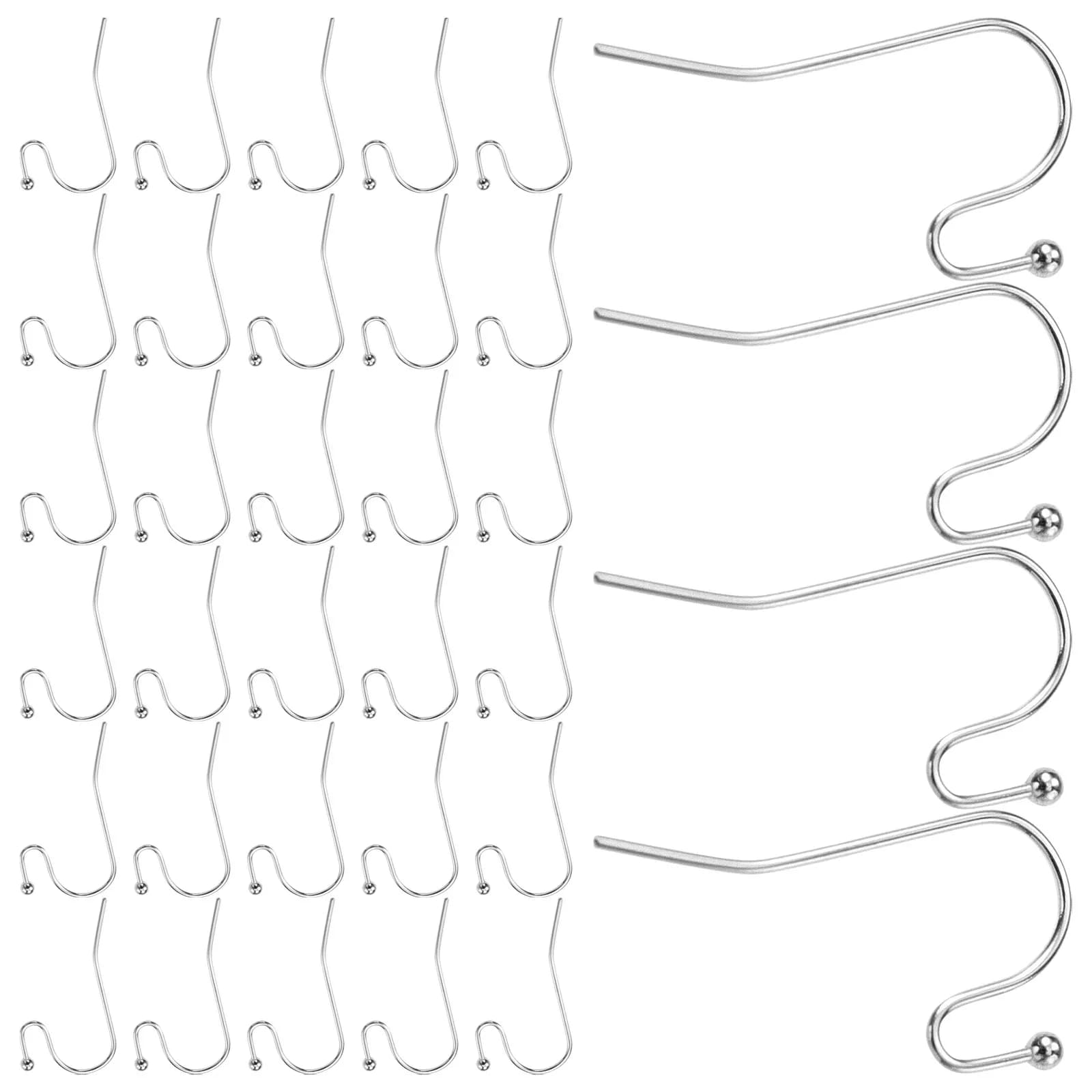 Stainless Steel Ear Wire Hooks Polished Finish Minimalist Design Comfortable DIY Jewelry Making Supplies Fishhook Earrings