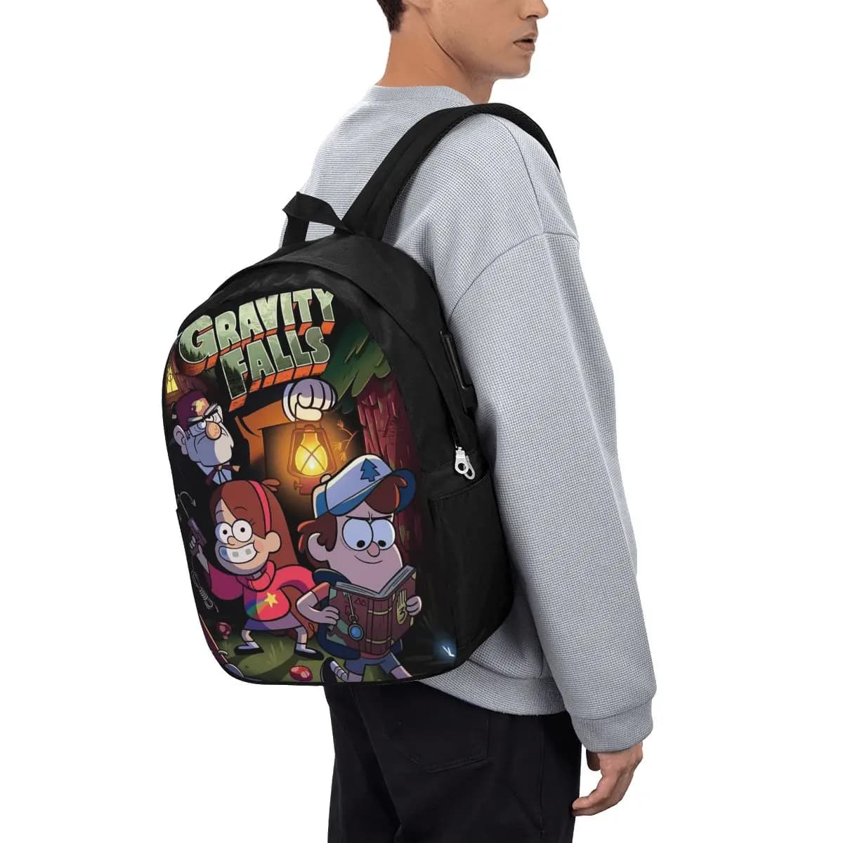 Gravitys Falls Zaino da viaggio per notebook, borsa per computer, borsa da scuola per studenti universitari, borse a tracolla per laptop per uomo e donna